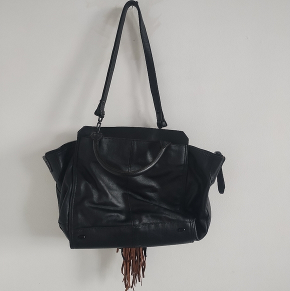 Liebeskind Leather Suede Fringe Removable Crossbody Handbag Bag - Picture 3 of 9